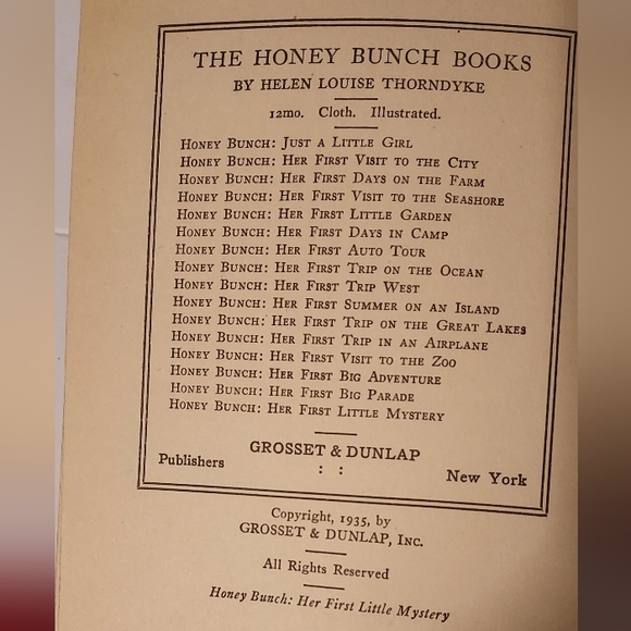 🟢1935 Honey Bunch Her first little Mystery Book FINAL - Picture 5 of 11